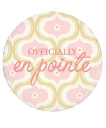 "Officially En Pointe" 1.25" Button from B Plus Printworks 102cc