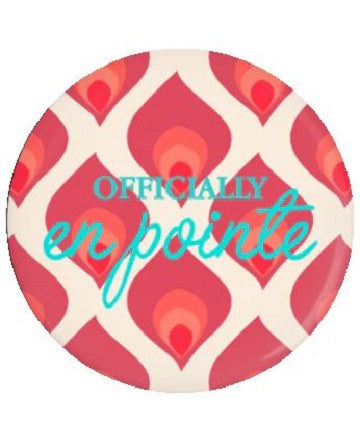 "Officially En Pointe" 1.25" Button from B Plus Printworks 102cc