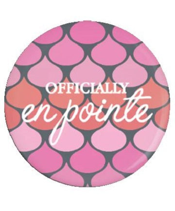 "Officially En Pointe" 1.25" Button from B Plus Printworks 102cc