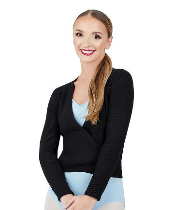 Women's Soft Ribbed Knit Wrap Sweater by Harmonie for Capezio 11381W