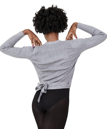 Women's Soft Ribbed Knit Wrap Sweater by Harmonie for Capezio 11381W