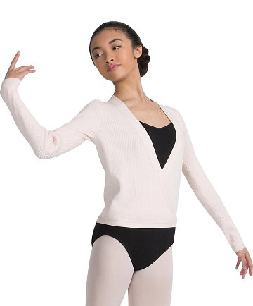 Women's Soft Ribbed Knit Wrap Sweater by Harmonie for Capezio 11381W