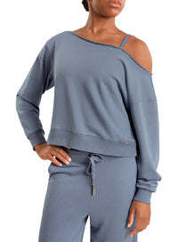 Ladies Off-Shoulder Sweatshirt
