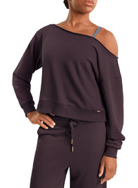 Ladies Off-Shoulder Sweatshirt