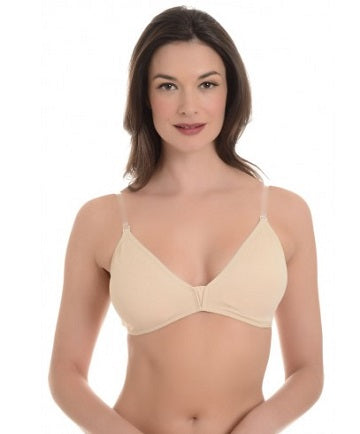 QT Intimates Women's V-Neck Clear Strap Ballet Dance Bra 353