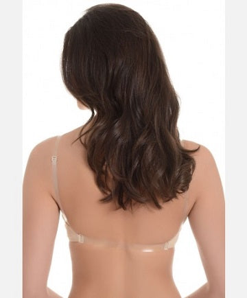 QT Intimates Women's V-Neck Clear Strap Ballet Dance Bra 353