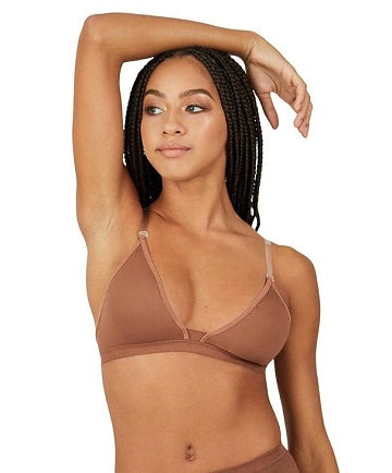 Capezio Tween Deep Neck Clear Back Bra 3777T