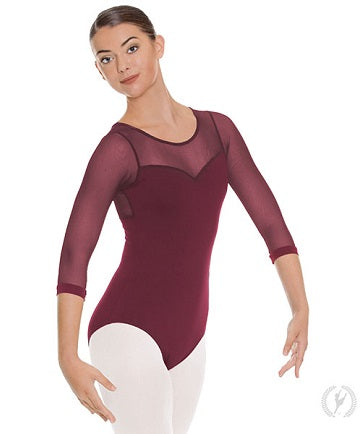 Eurotard Women's Silhouette Mesh 3/4 Sleeve Leotard 41592