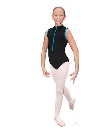 Eurotard Girl's Zipper Front Microfiber Leotard 44518C