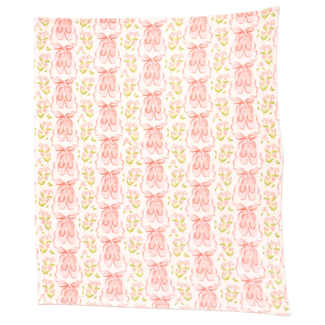 Pink Ballet Slippers & Floral Blanket