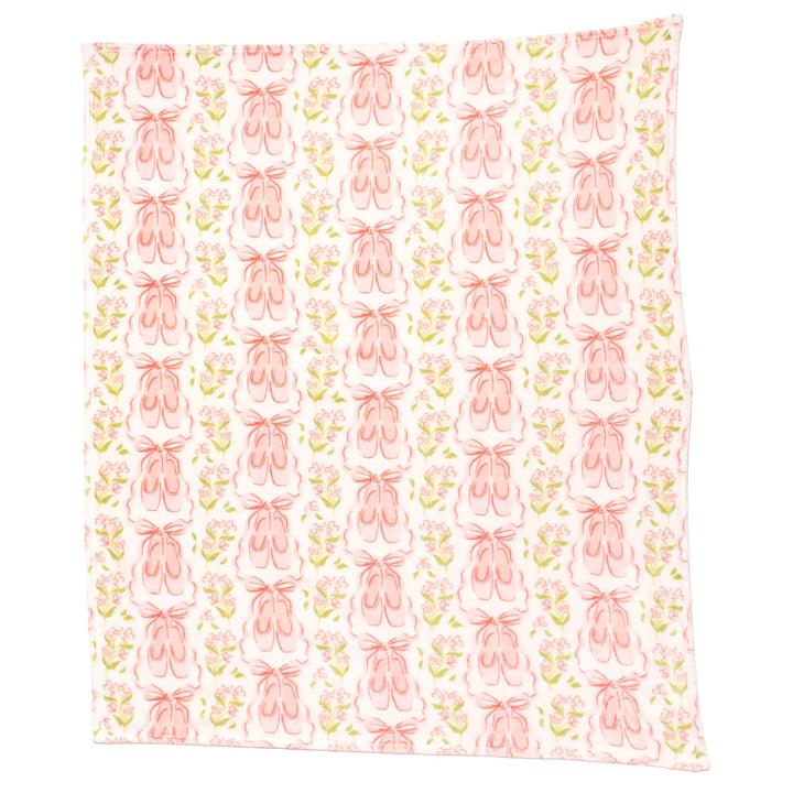 Pink Ballet Slippers & Floral Blanket