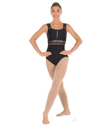 Eurotard Women's Striped Mesh Nylon/Spandex Tank Leotard 59899
