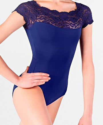 MATILDA Lace Cap Sleeve Leotard for Women by So Danca SL16