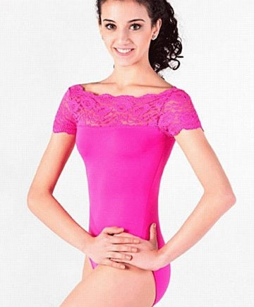 MATILDA Lace Cap Sleeve Leotard for Women by So Danca SL16