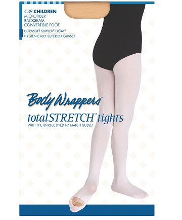 Body Wrapper's Ultrasoft Supplex®/Lycra® Microfiber Backseam Conv. Tights C39