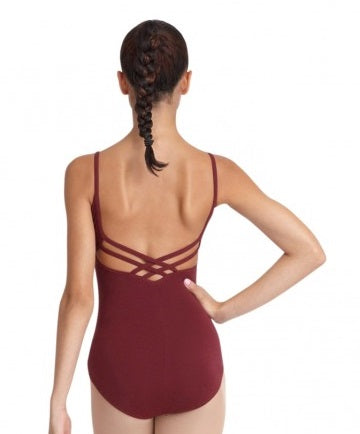 Capezio Women's V-Neck Camisole Leotard with Double Cross Back Straps CC102