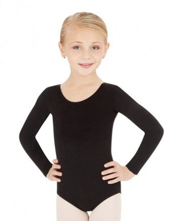 Capezio Girl's Cotton Classics Scoop Neck Long Sleeve Leotard CC450C