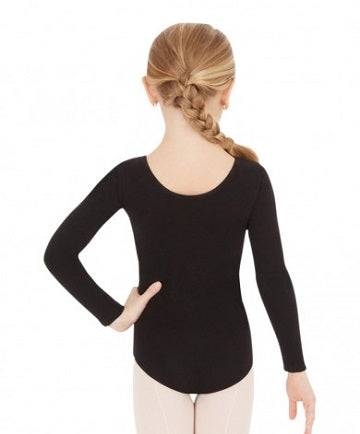 Capezio Girl's Cotton Classics Scoop Neck Long Sleeve Leotard CC450C