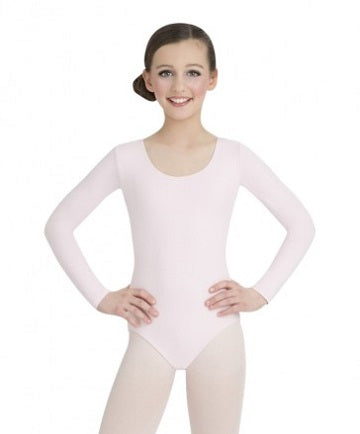 Capezio Girl's Cotton Classics Scoop Neck Long Sleeve Leotard CC450C