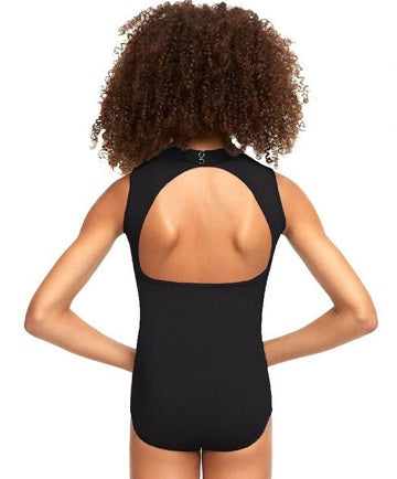 Mock Neck Open Back Leotard