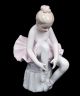 Ceramic Ballerina Figurine Lacing Slipper Pose 6