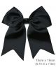 Solid Black Cheer Bow with Alligator Clip