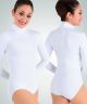 Body Wrapper's Long Sleeve Turtleneck Leotard with Zip Back & Snap Crotch MT201