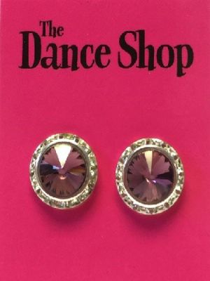 The Dance Shop's 16mm Competition Earring Pierced - AMETHYST