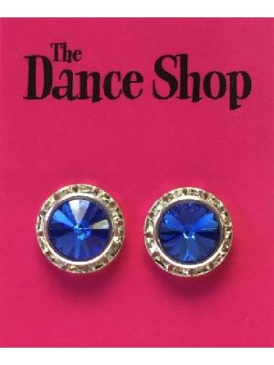 The Dance Shop's 16mm Competition Earring Pierced - SAPPHIRE