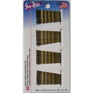 Sta-Rite Bronze Double Coated Bobby Pins 60 ct. 1352